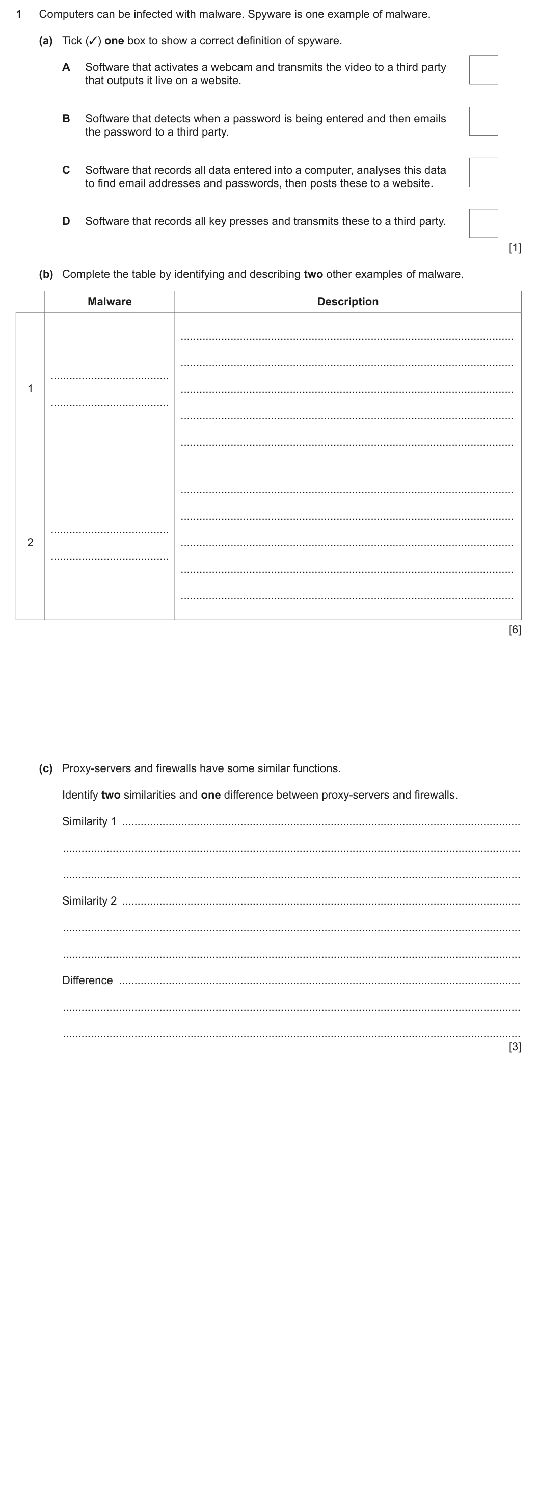 Question 1