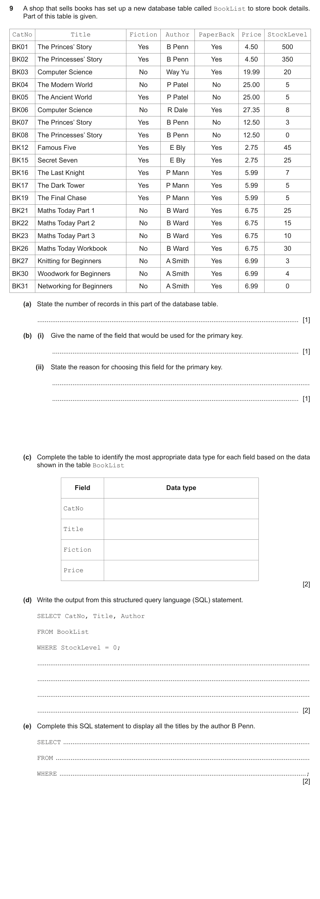 Question 9