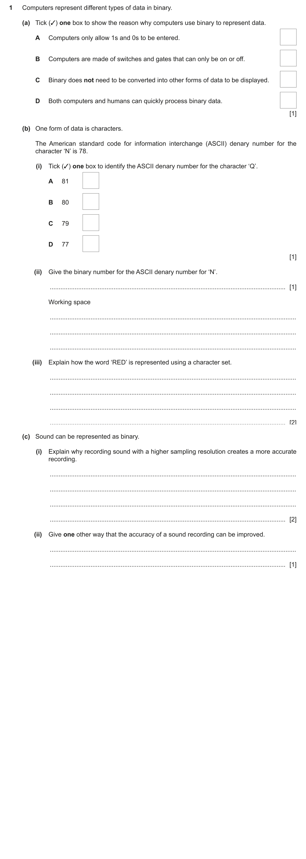 Question 1
