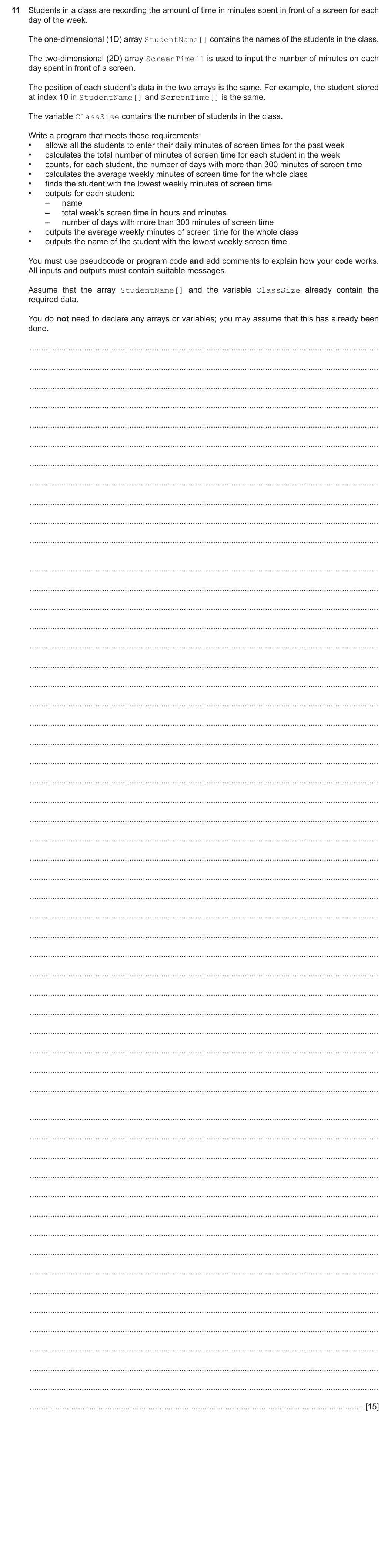 Question 11