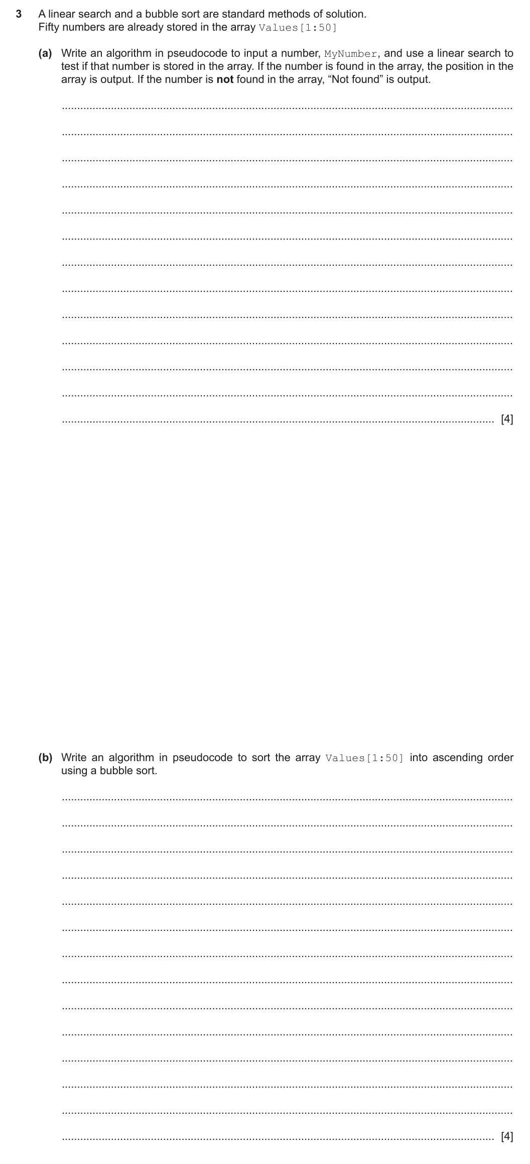 Question 3