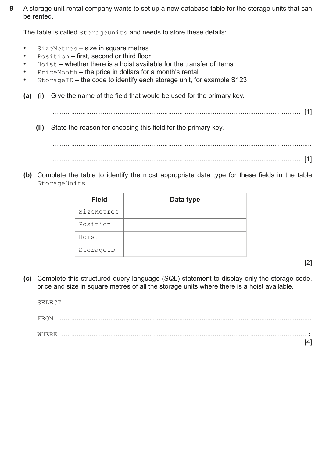 Question 9