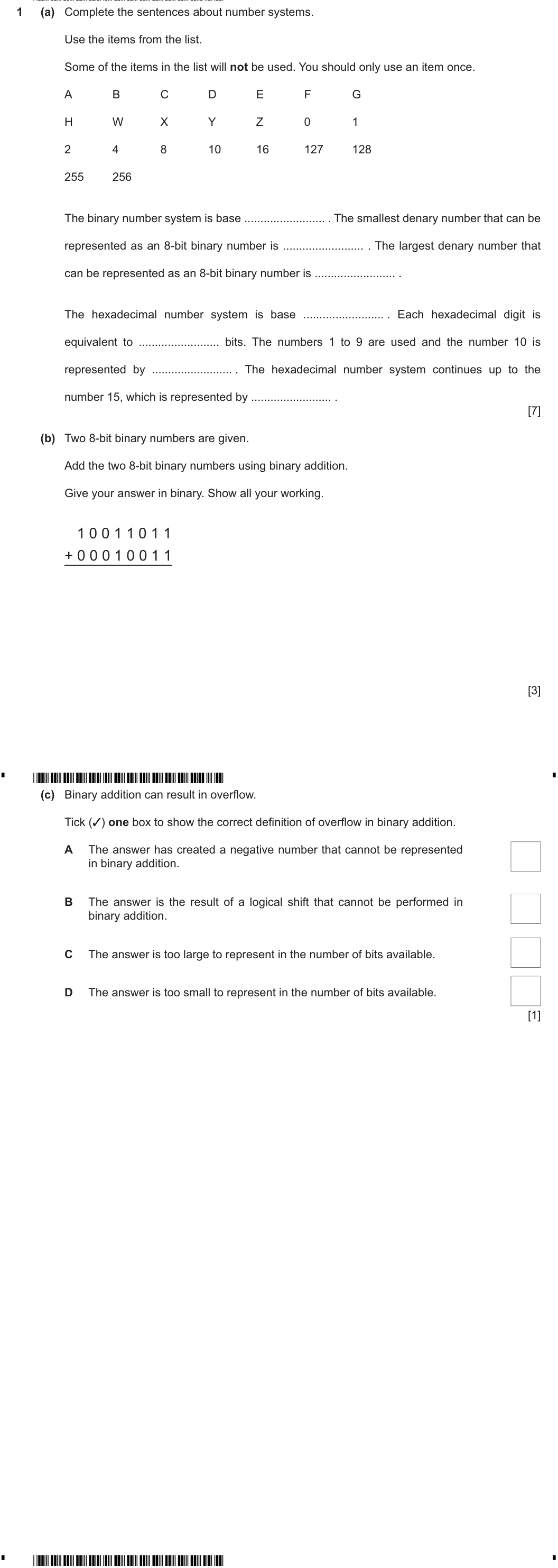 Question 1