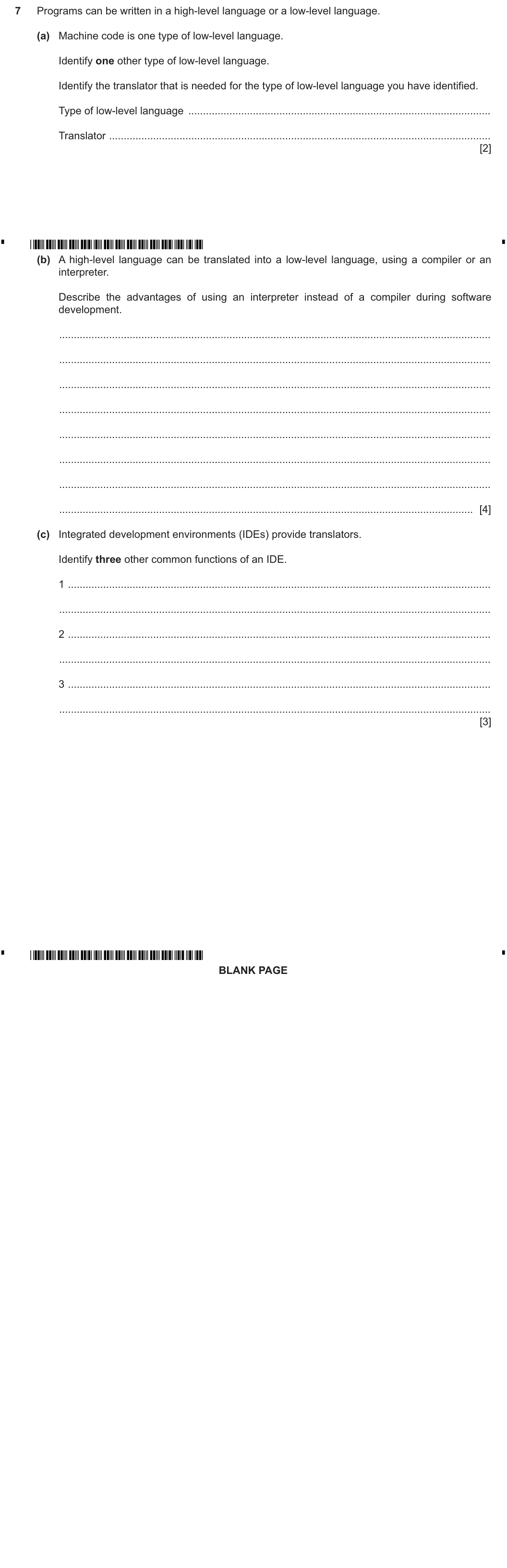 Question 7