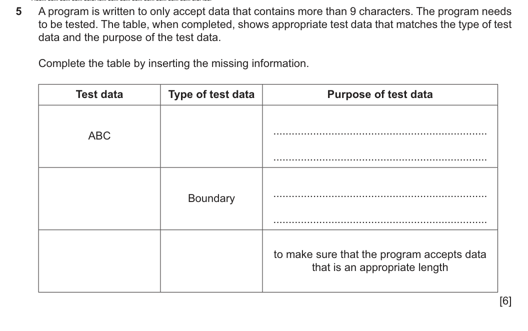 Question 5
