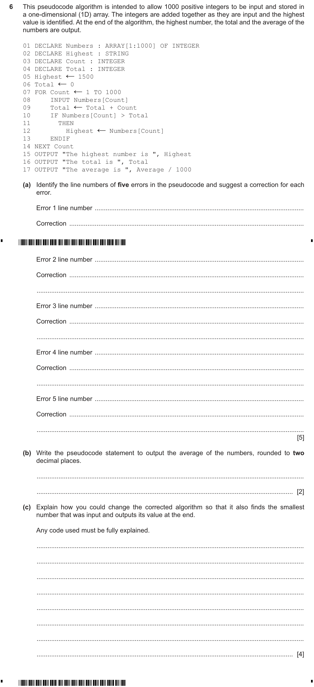 Question 6