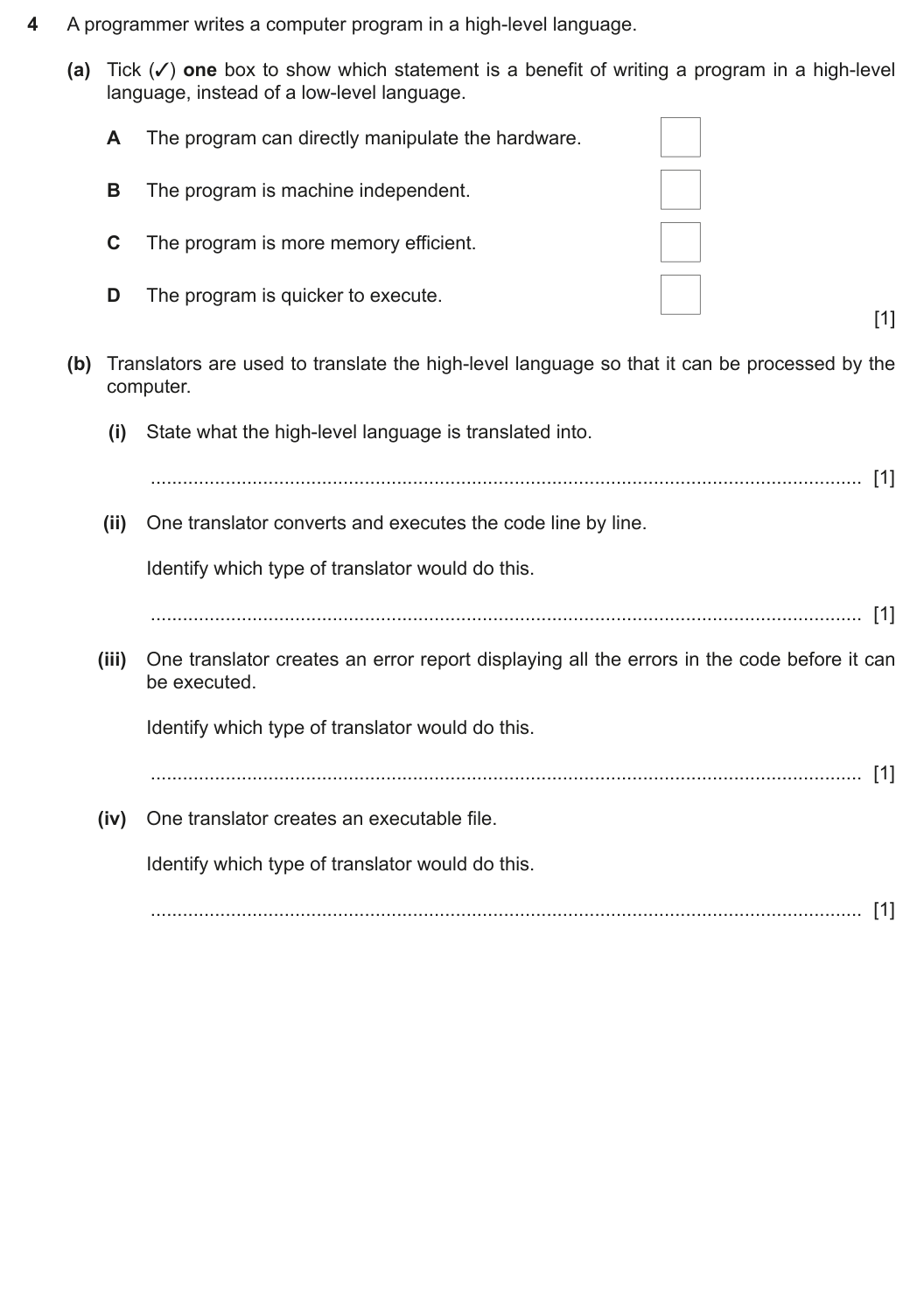 Question 4