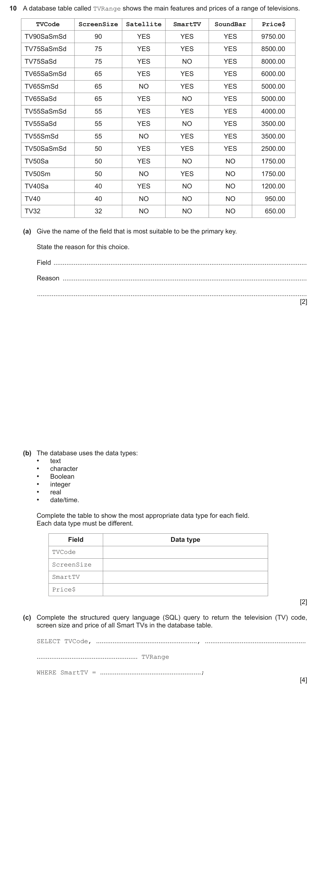 Question 10