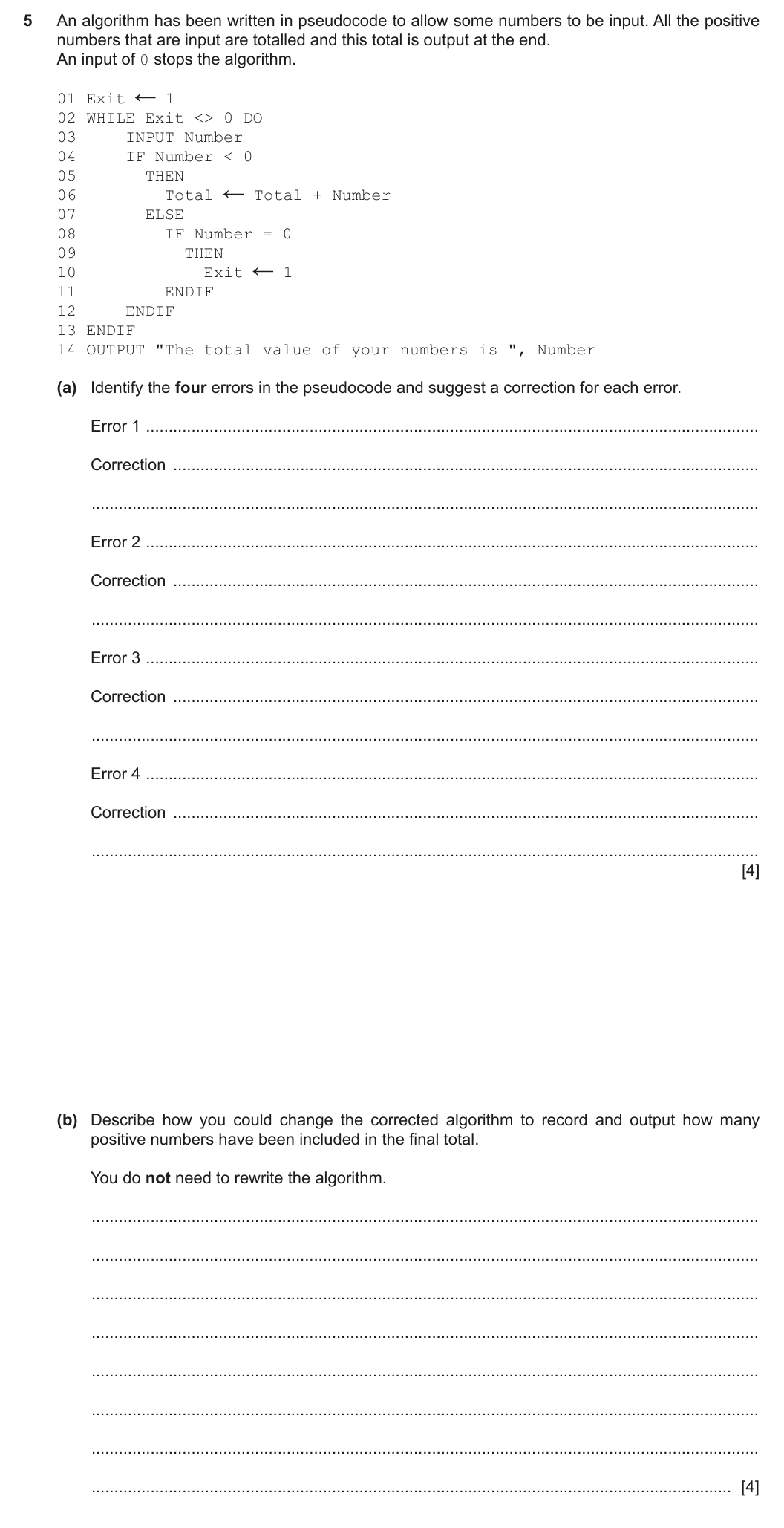 Question 5