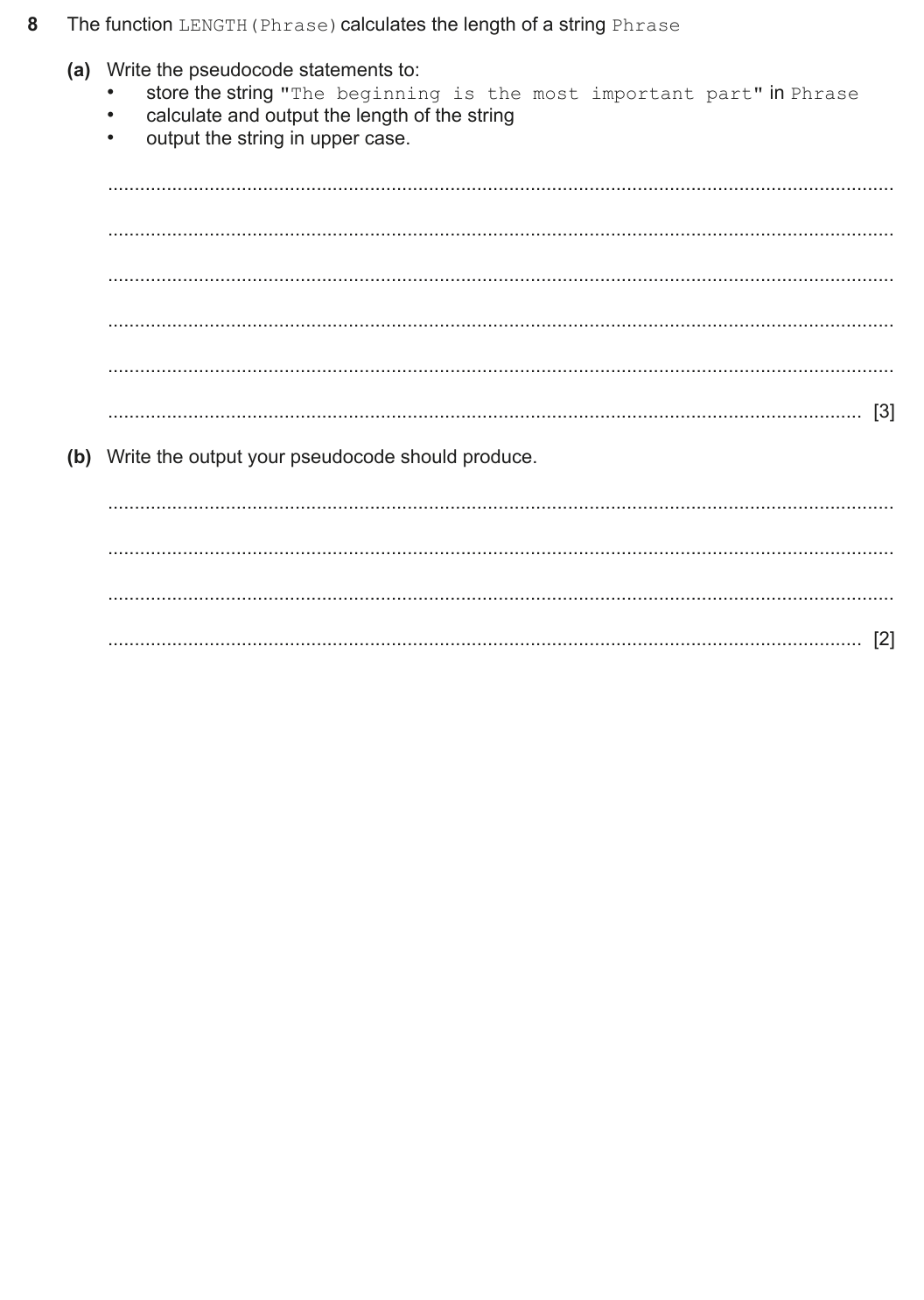 Question 8