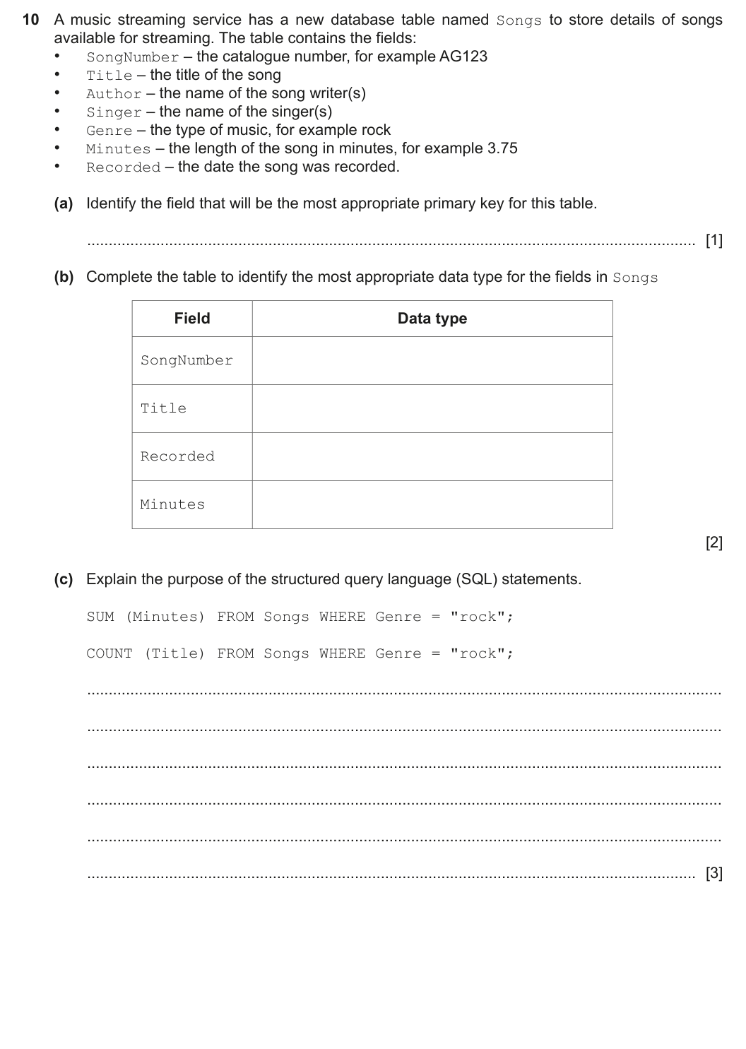 Question 10