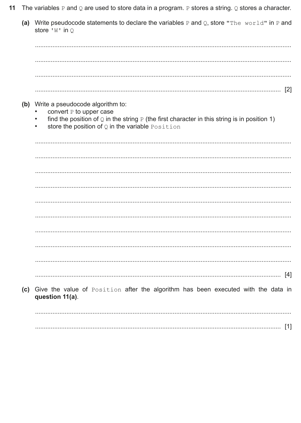 Question 11