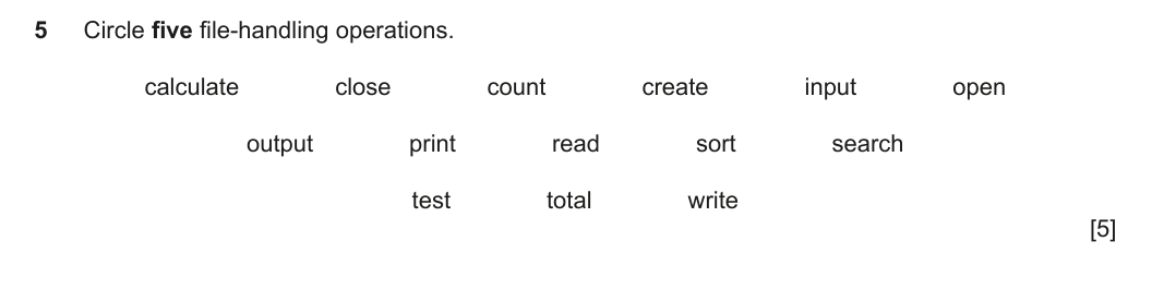 Question 5