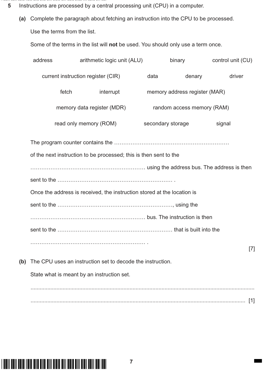 Question 5