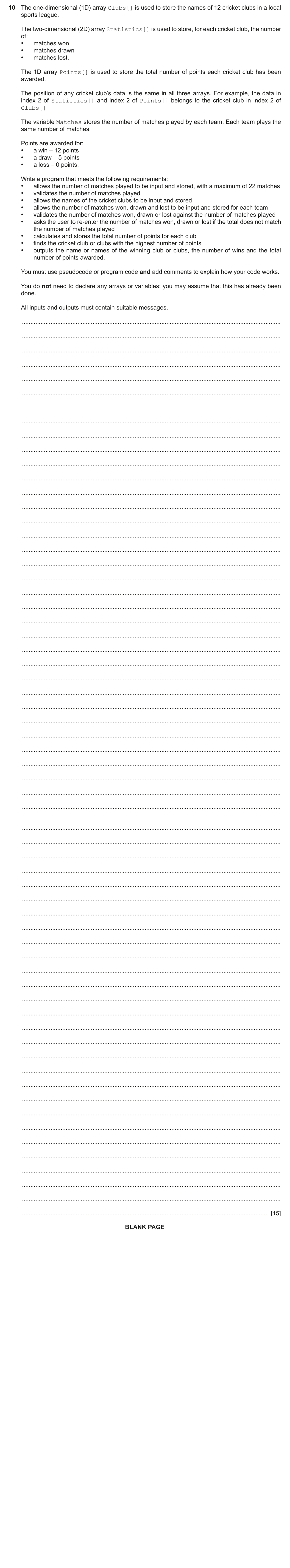 Question 10