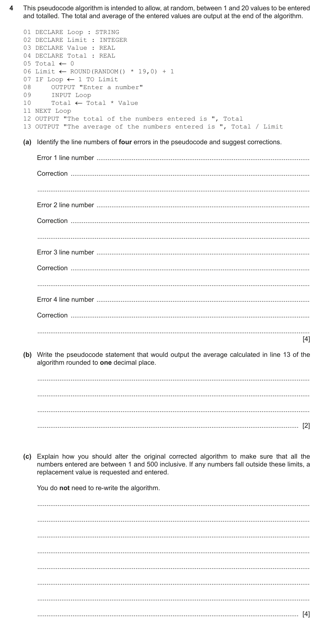 Question 4