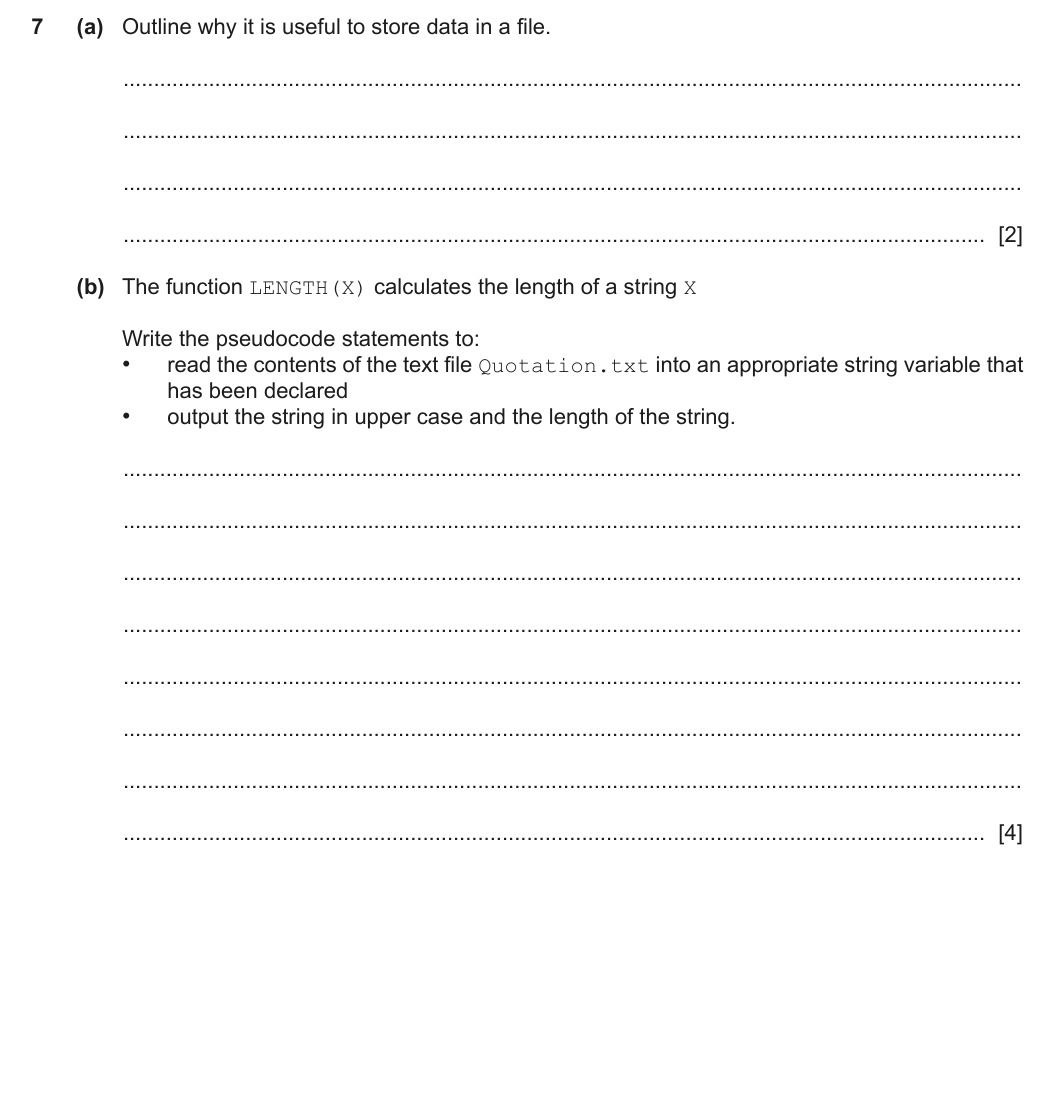 Question 7