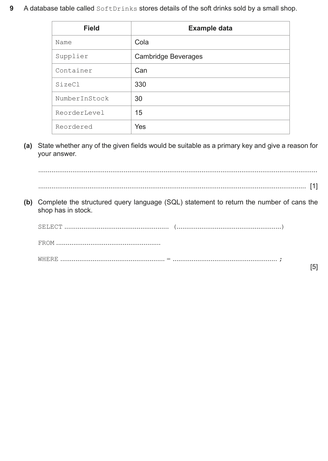 Question 9