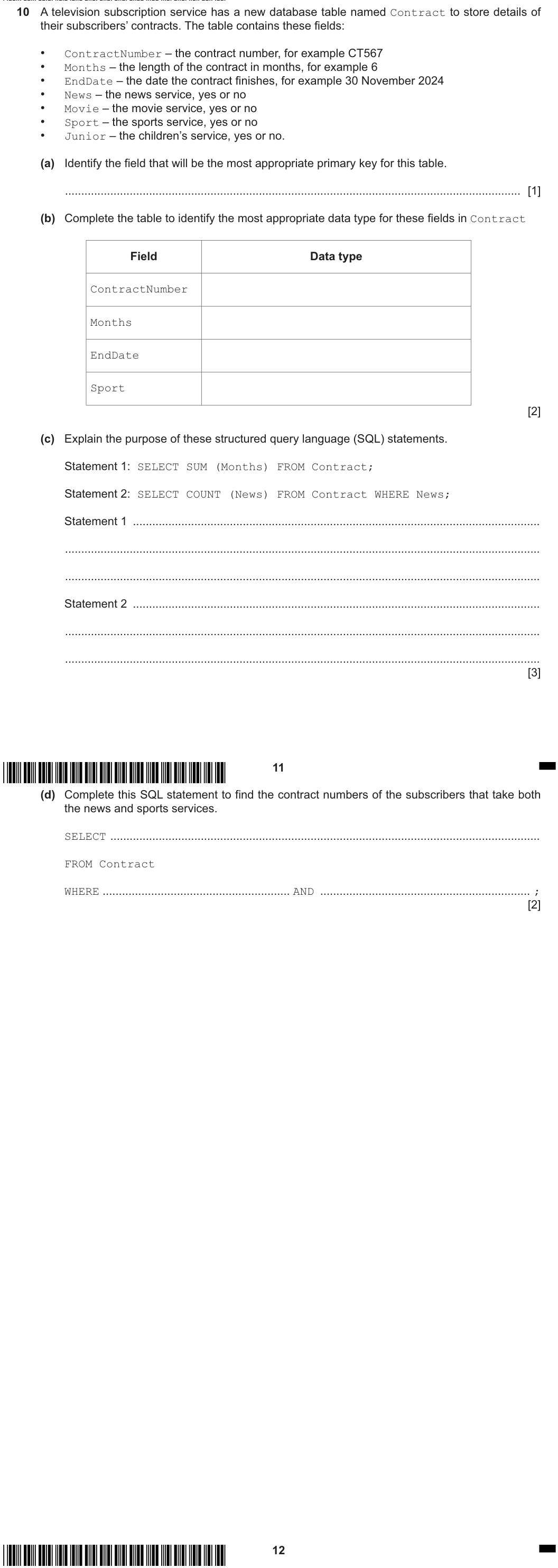 Question 10