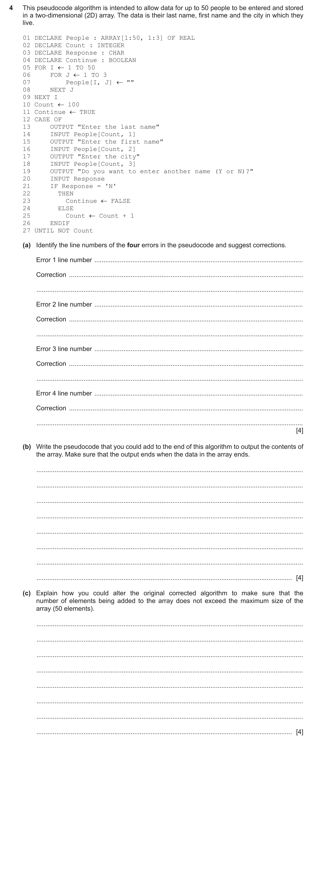 Question 4