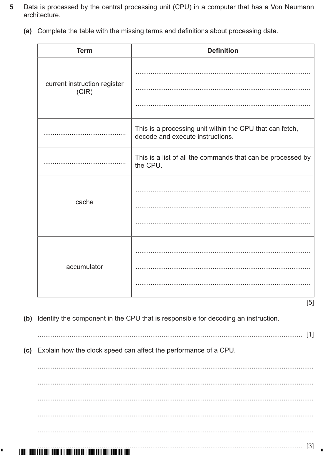 Question 5