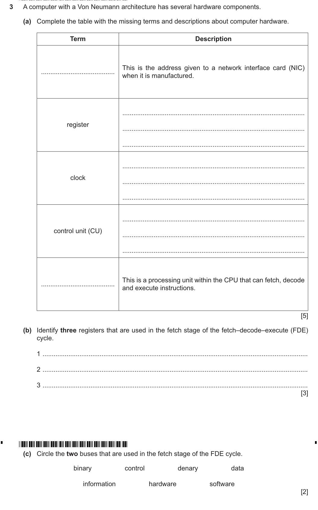 Question 3