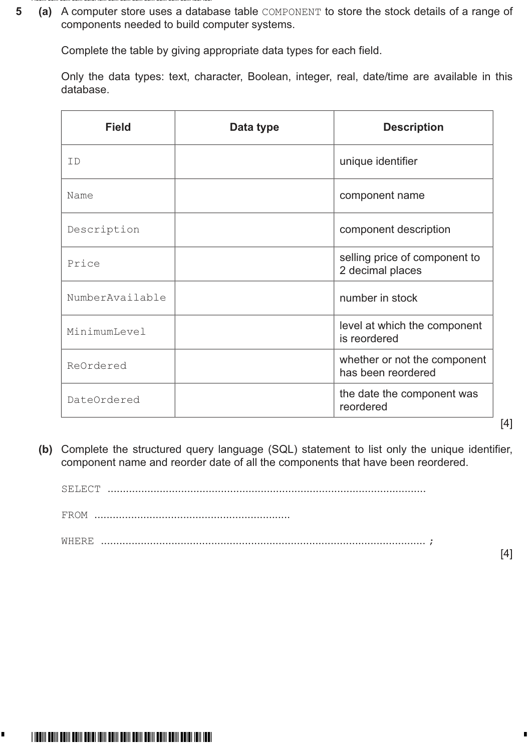 Question 5