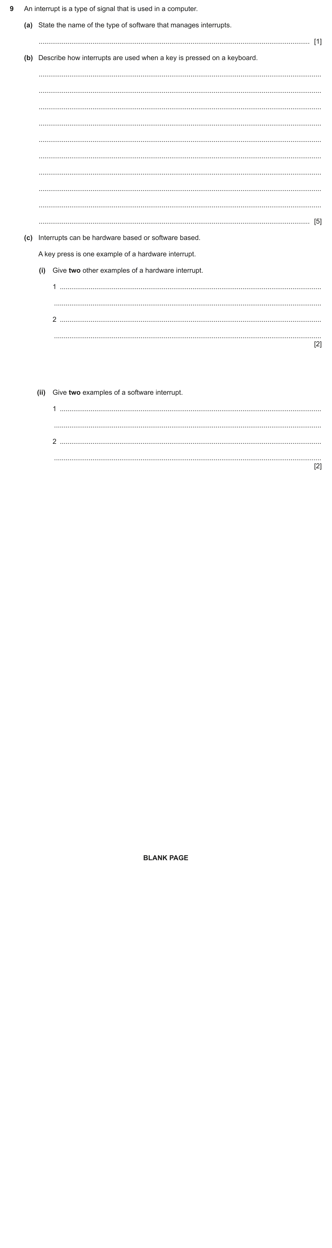 Question 9