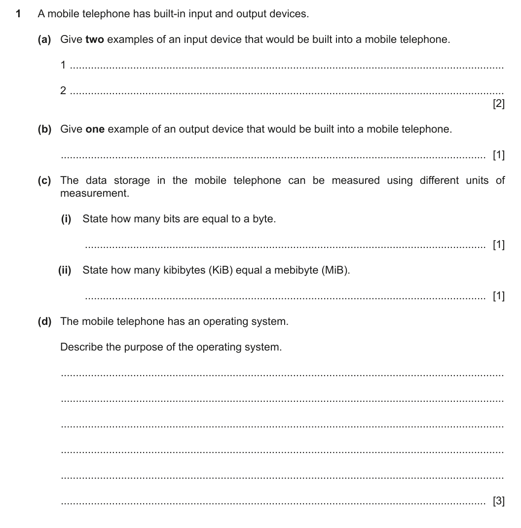 Question 1