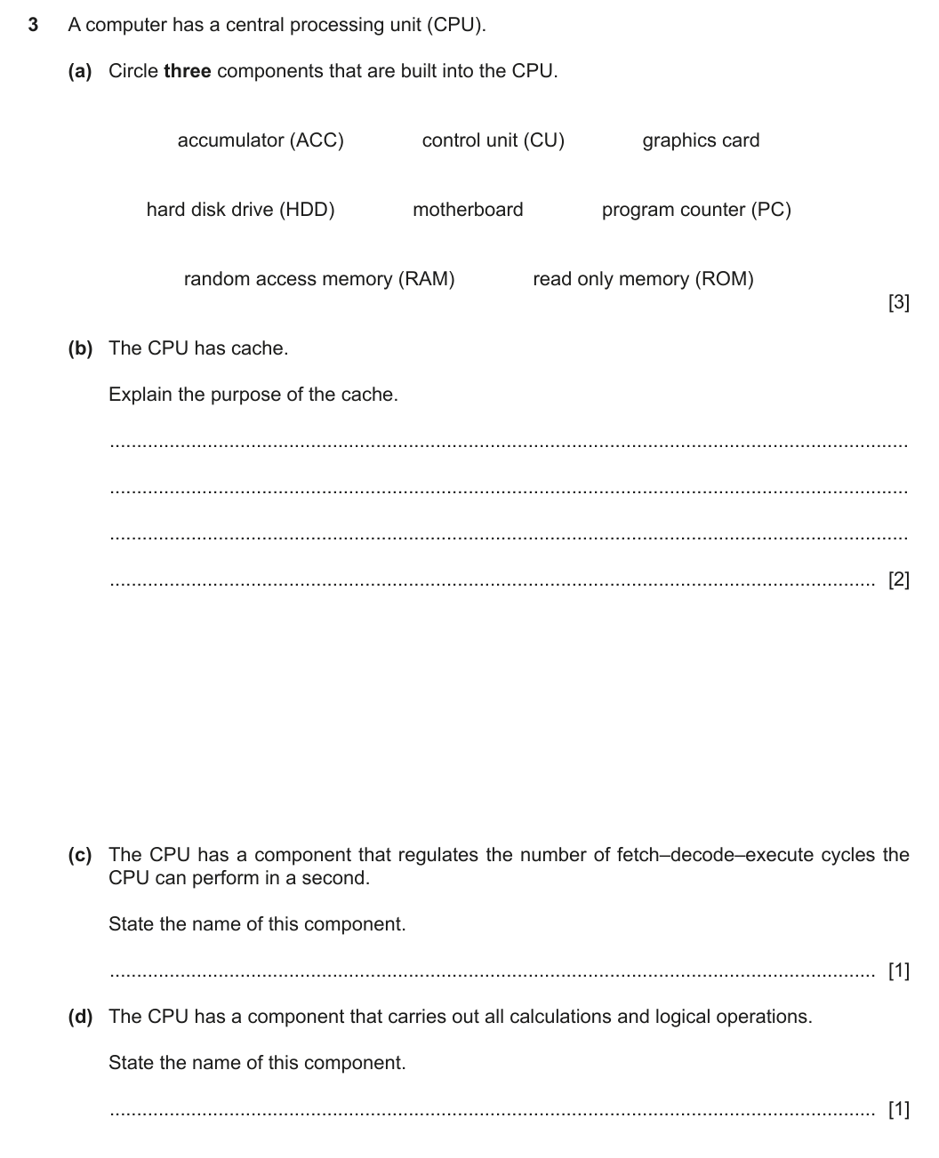 Question 3