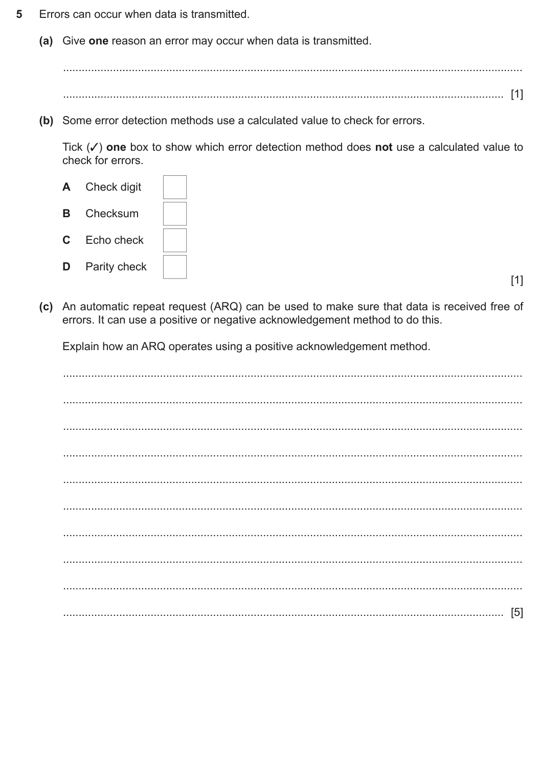 Question 5