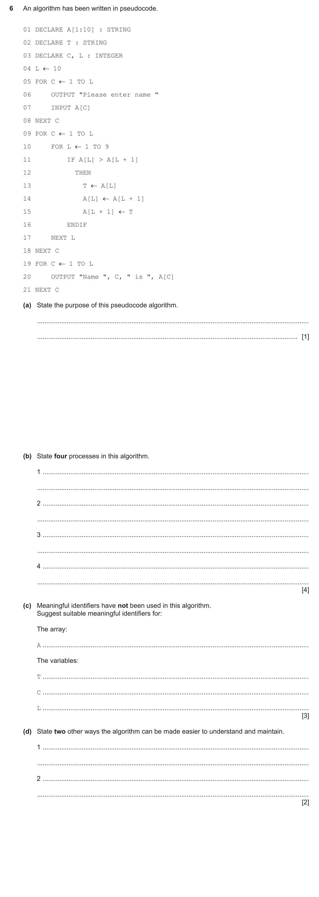 Question 6