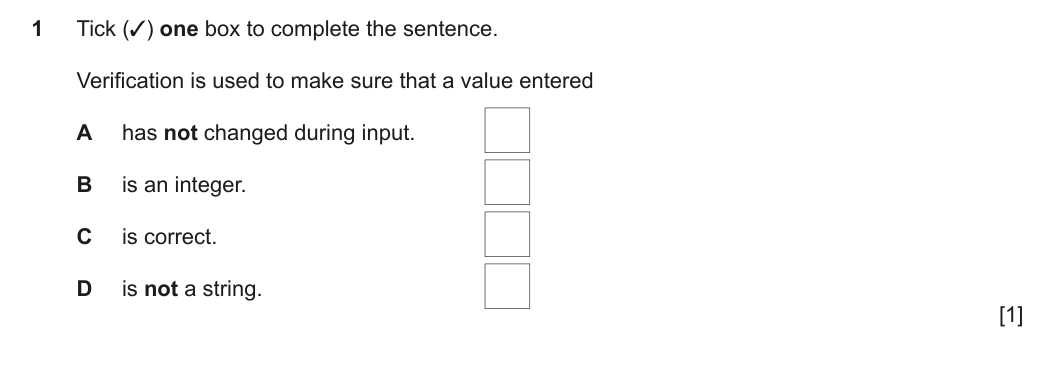 Question 1