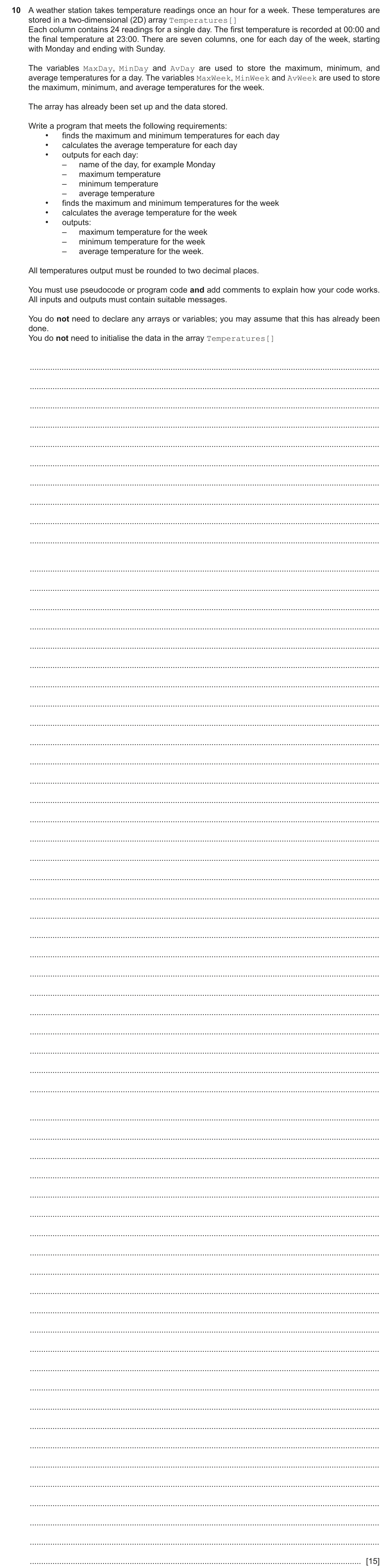 Question 10
