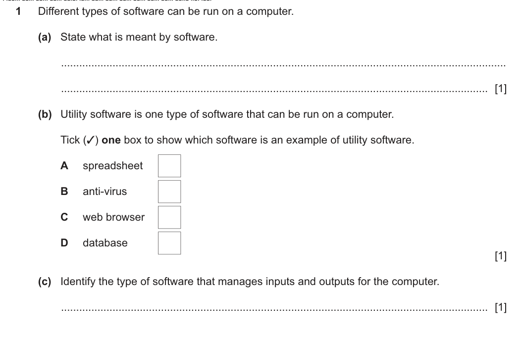 Question 1