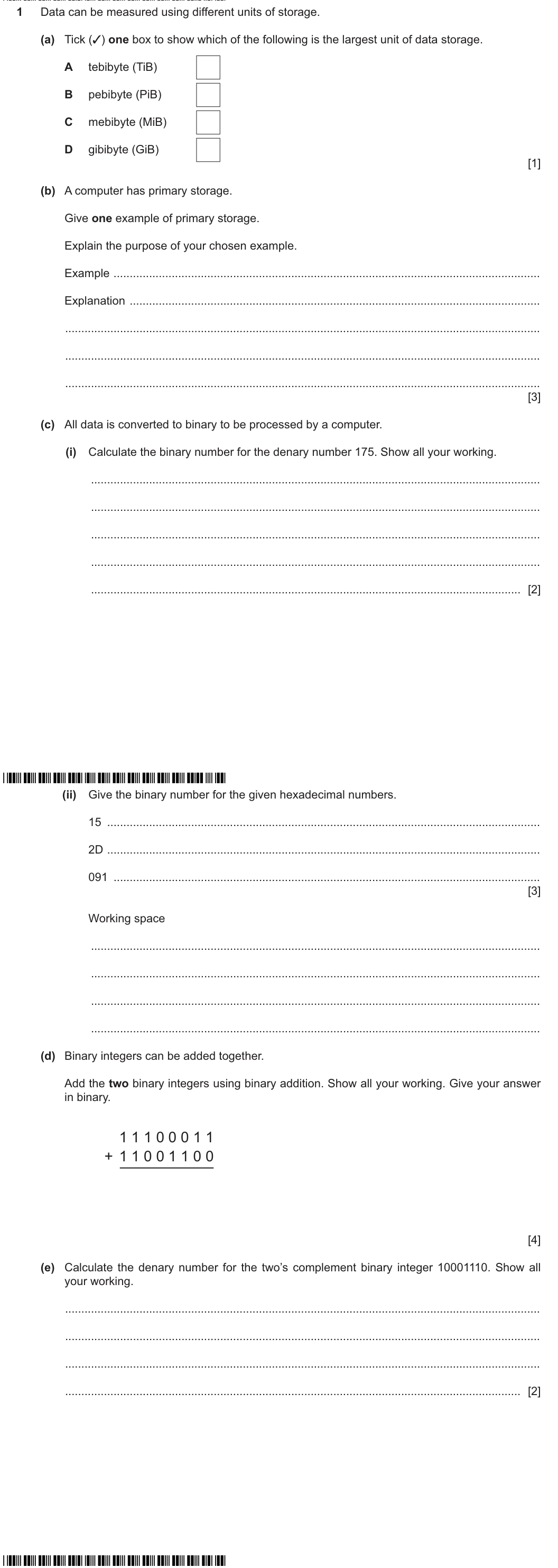 Question 1