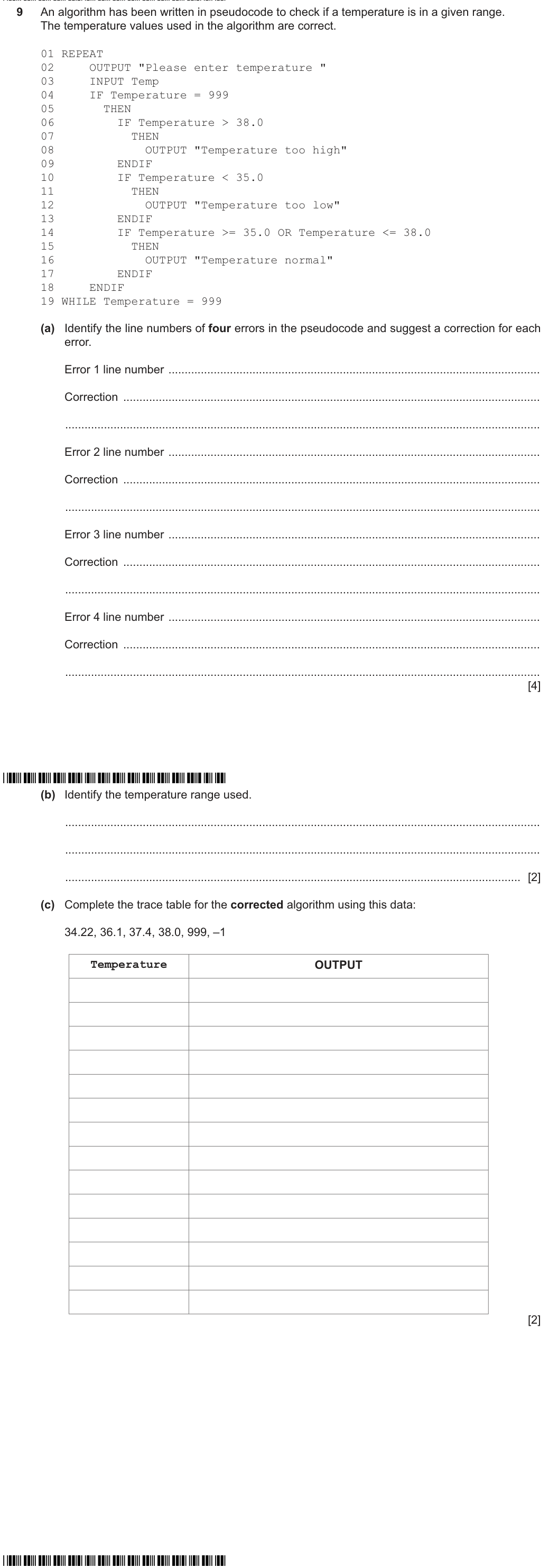 Question 9