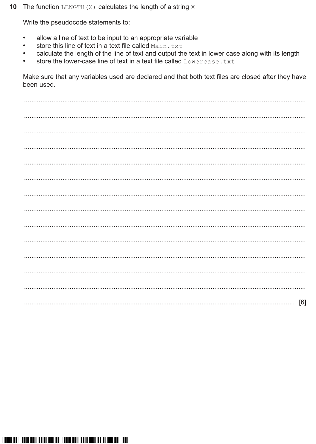 Question 10