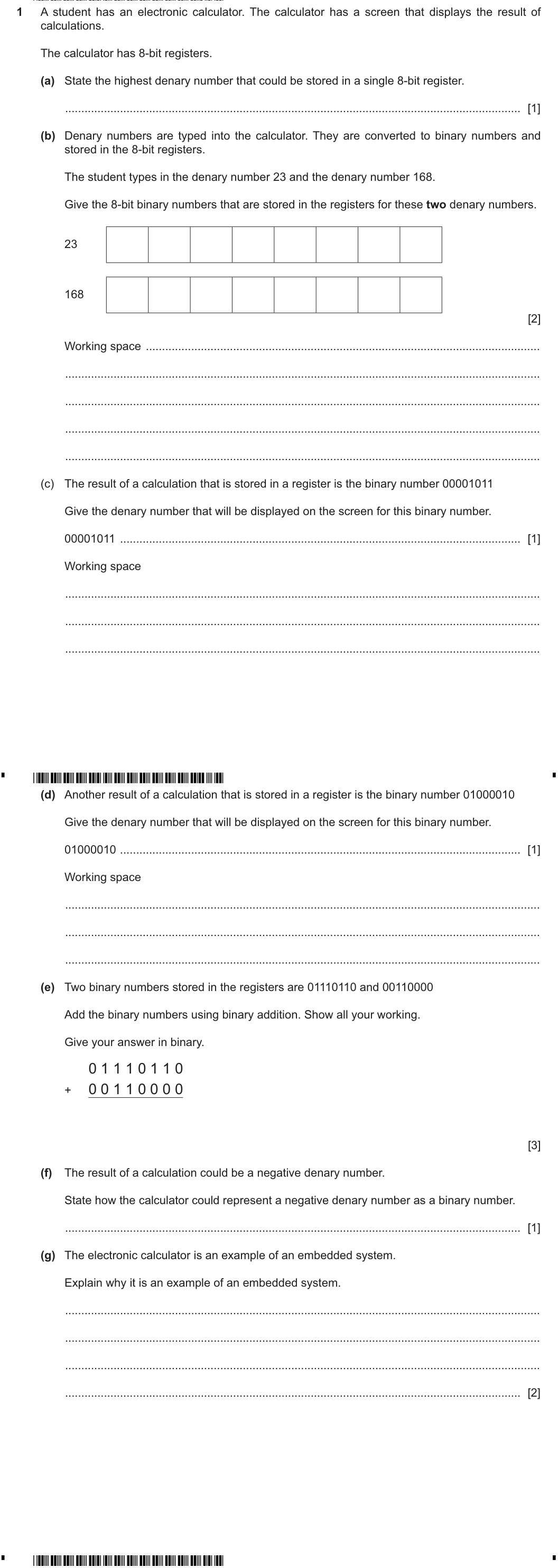 Question 1