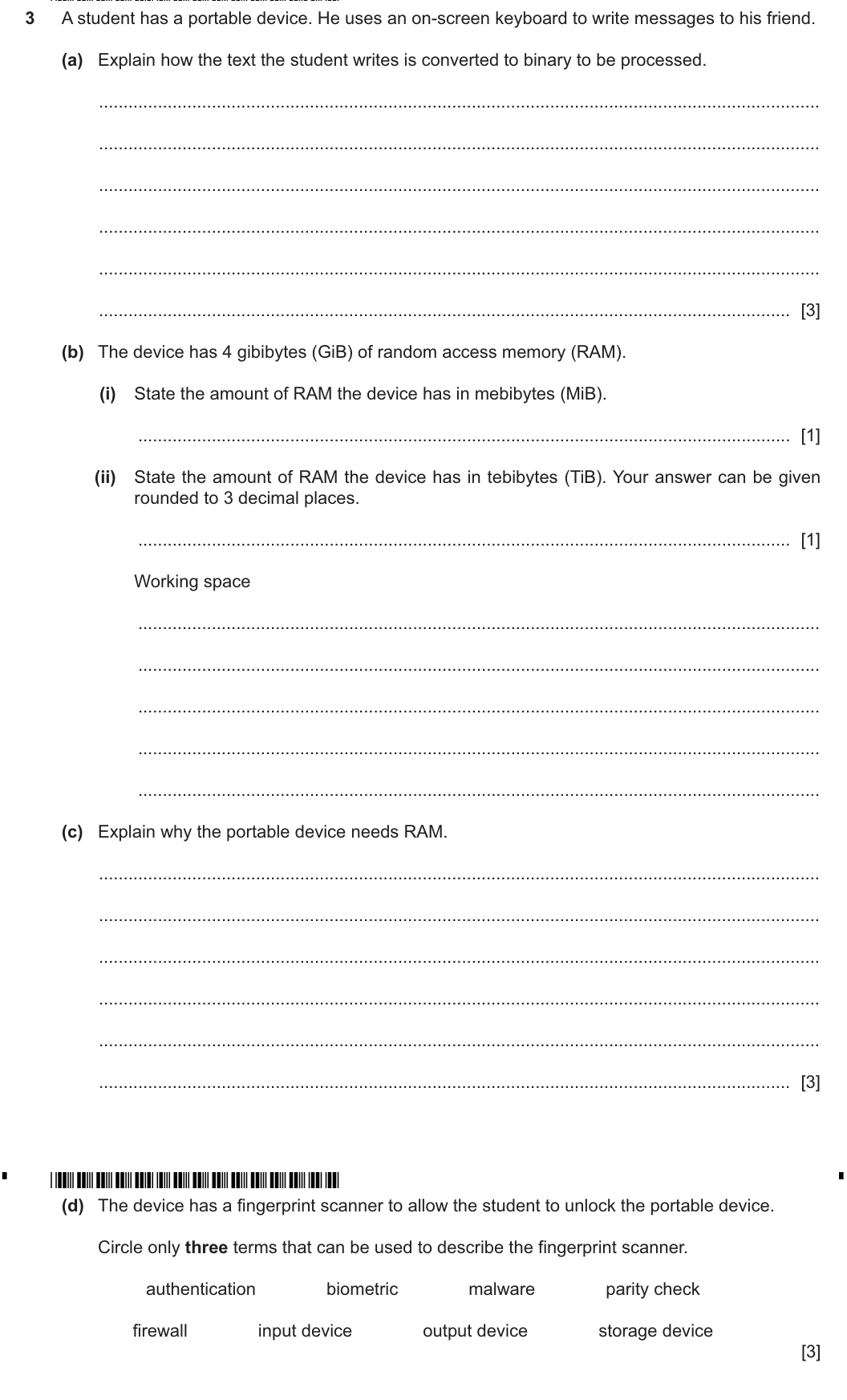 Question 3