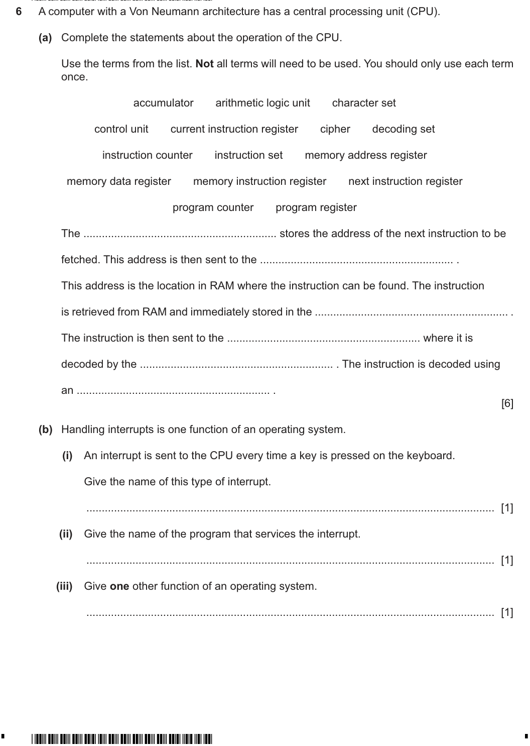 Question 6