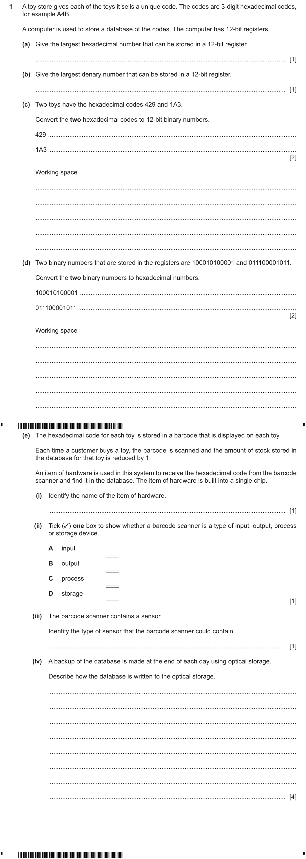 Question 1