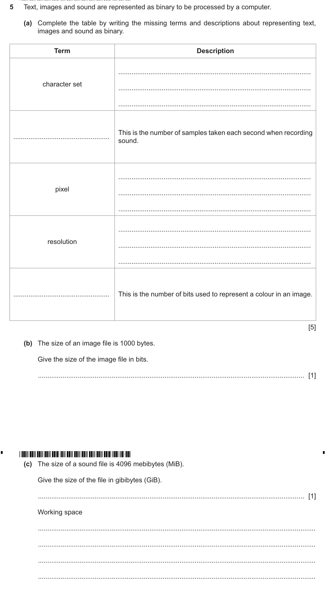 Question 5