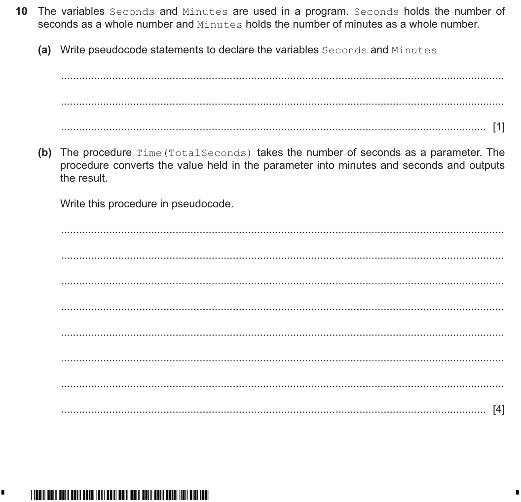 Question 10