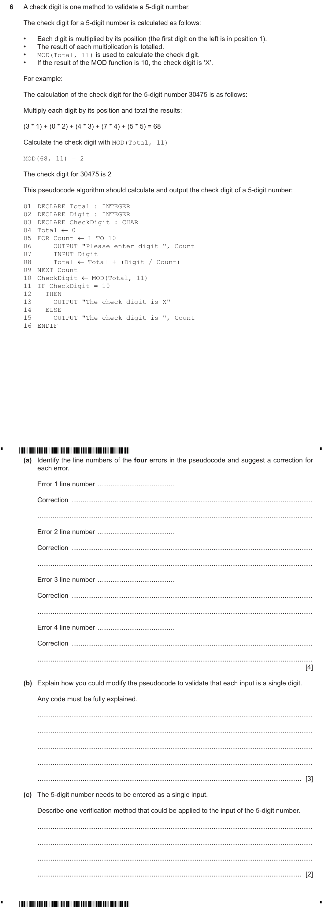 Question 6