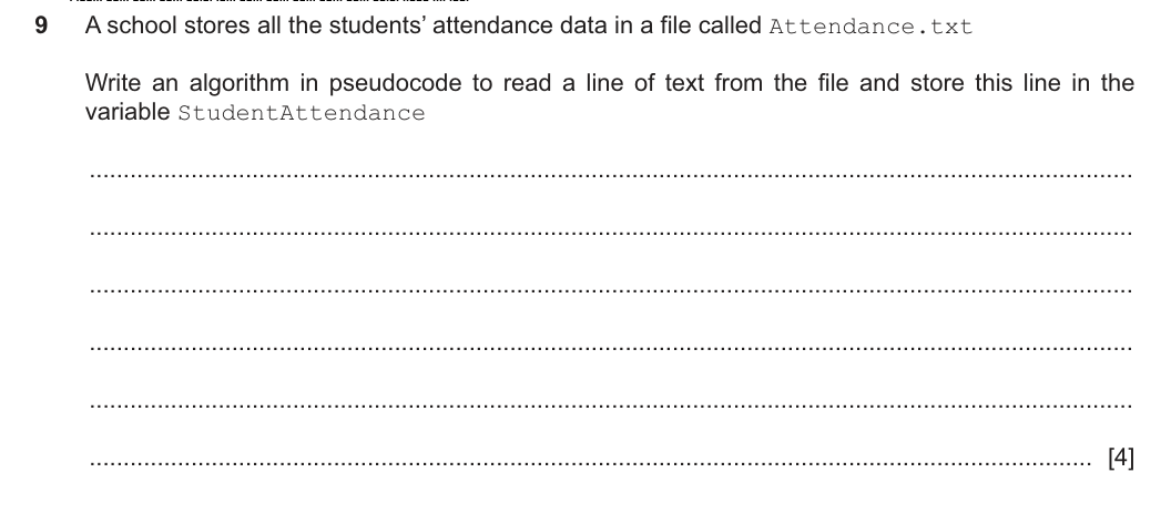 Question 9