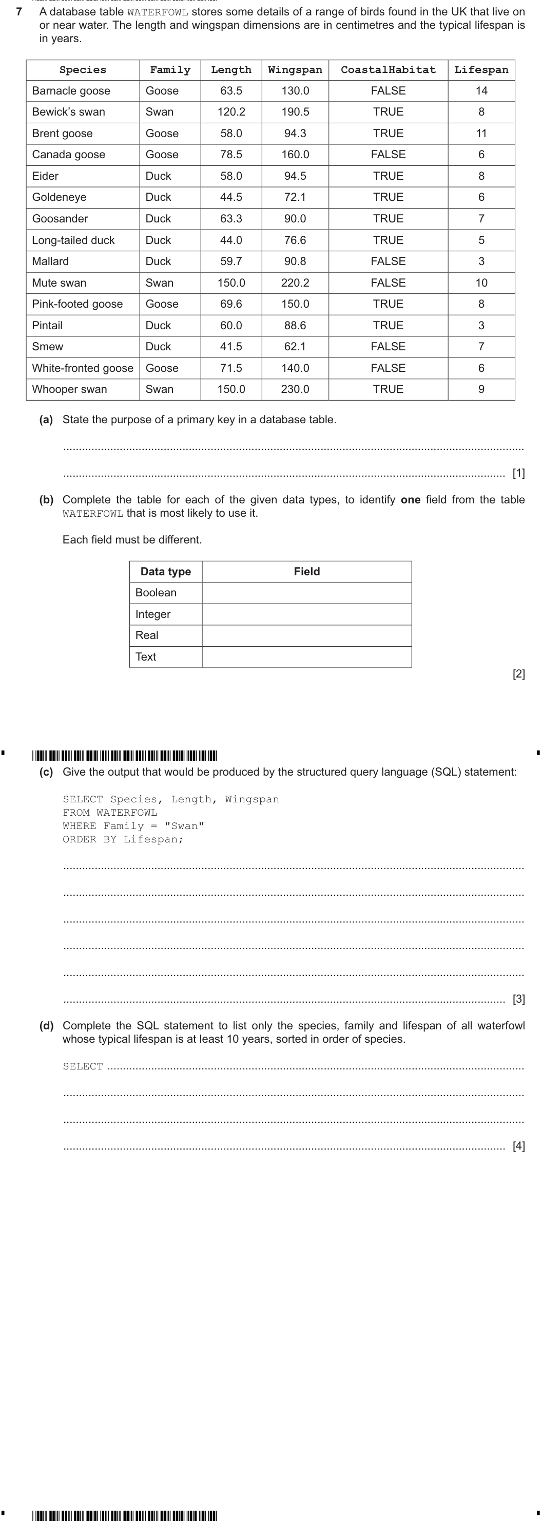 Question 7