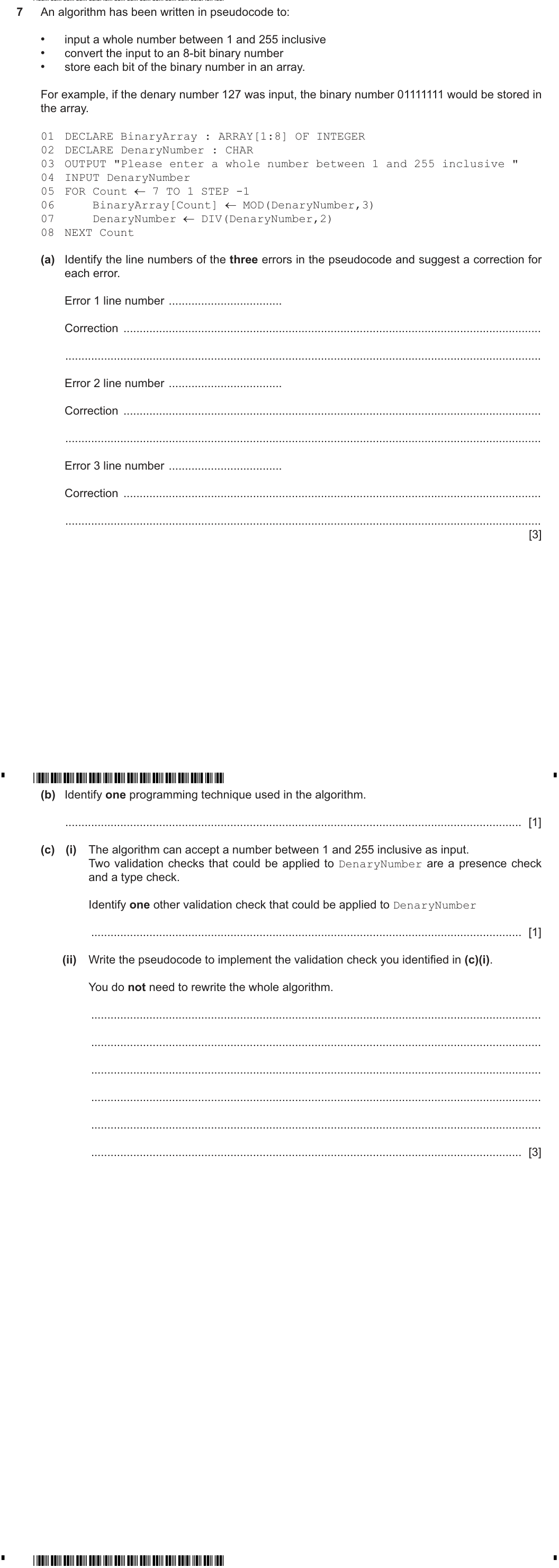 Question 7
