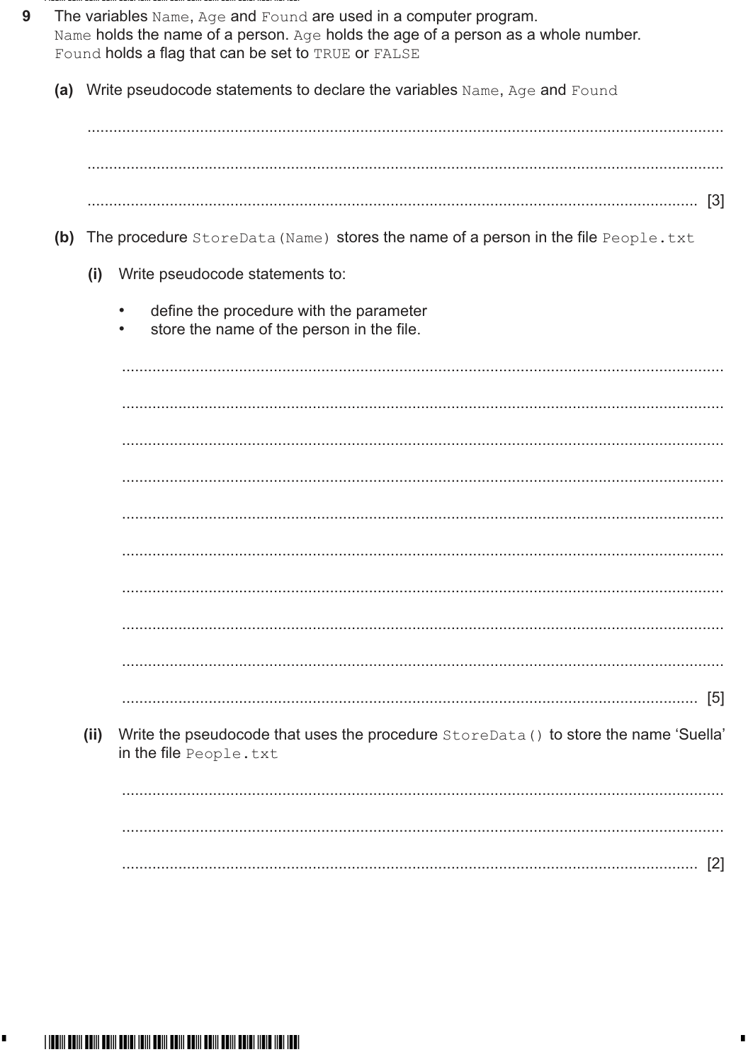 Question 9